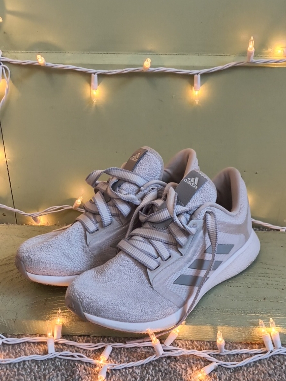 Women's Adidas Edge Lux 4 Glory Grey Running Sneaker 8.5
